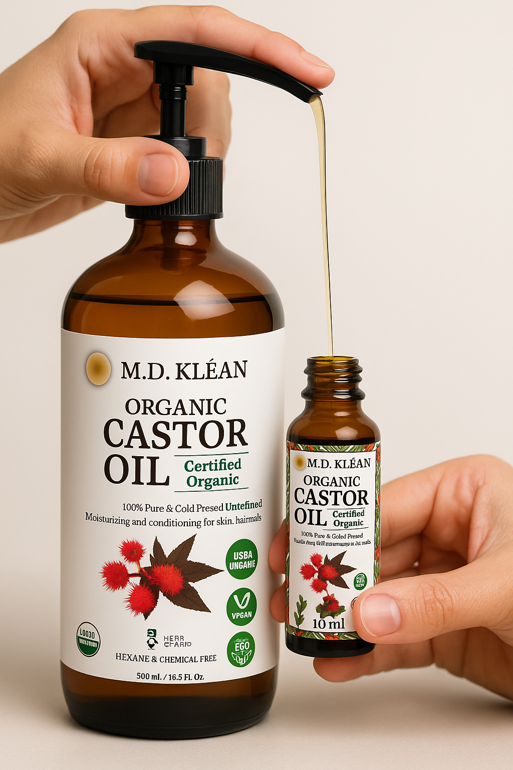 Castor Oil Glass Glow Roller Ball 50ml