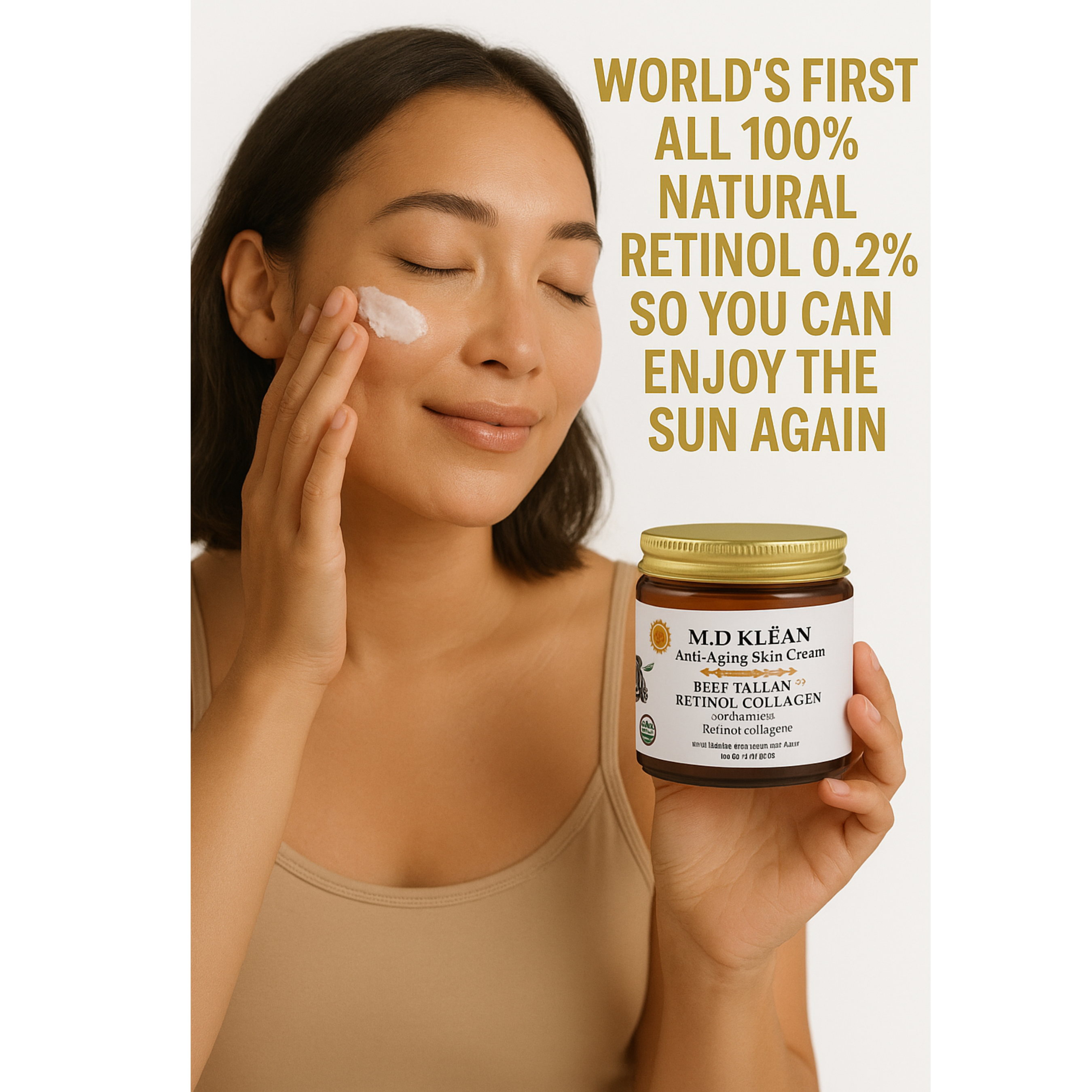 NEW Tallow + Natural Retinol Cream - Anti-Aging All-Natural Retinol Face Cream, For Face, Neck & Décolleté - Day & Night Moisturizer - 4 fl oz