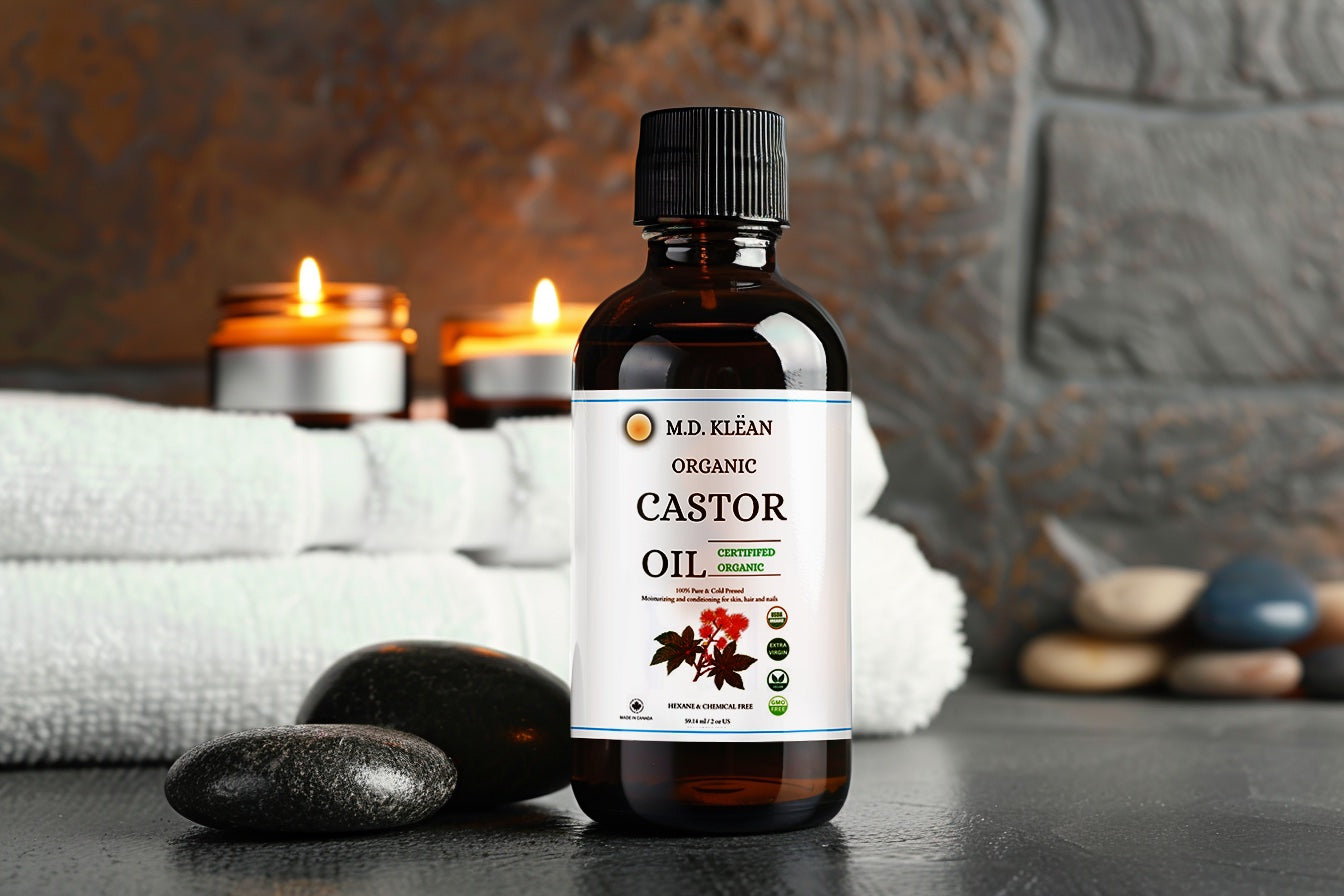 M.D KLEAN Organic Castor Oil - 100% Pure, Natures Botox, Cold Pressed ...